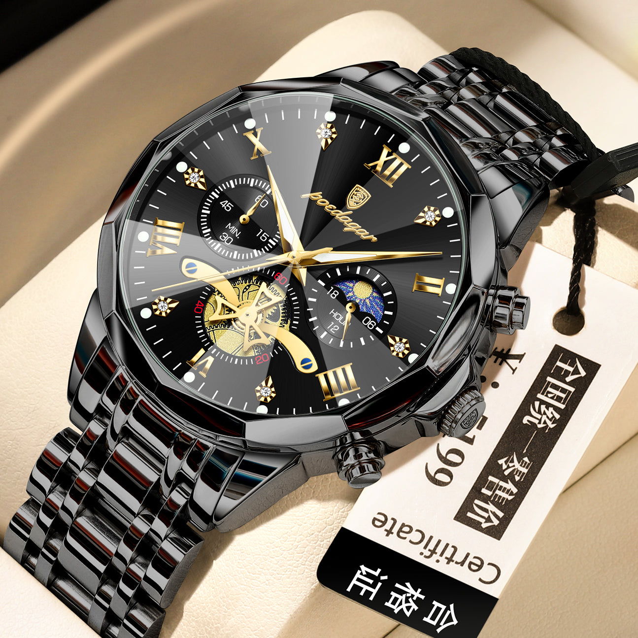 Waterproof Multifunctional Trendy High-end Luminous Men's Quartz Watch
