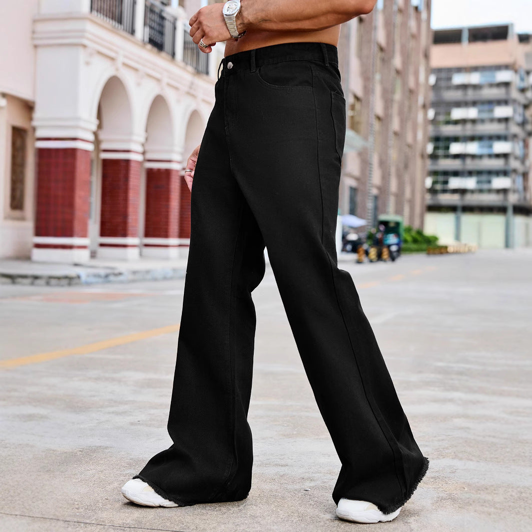 Black High Waist Machete Bootcut Casual Slim Jeans