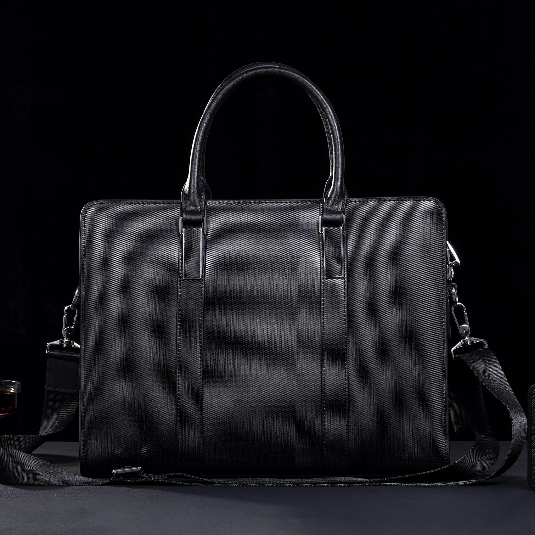 High-end Business Computer Men's Cowhide Handbag