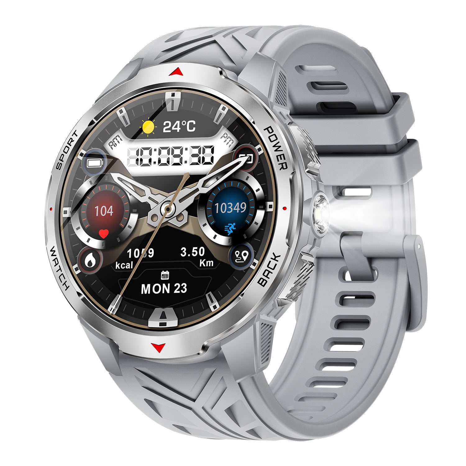 Smart Watch Compass Flashlight Large Battery Sports Record