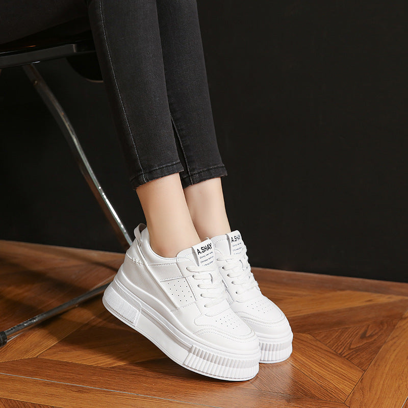 Chunky-soled Casual Shoes For Short Women That Add Height