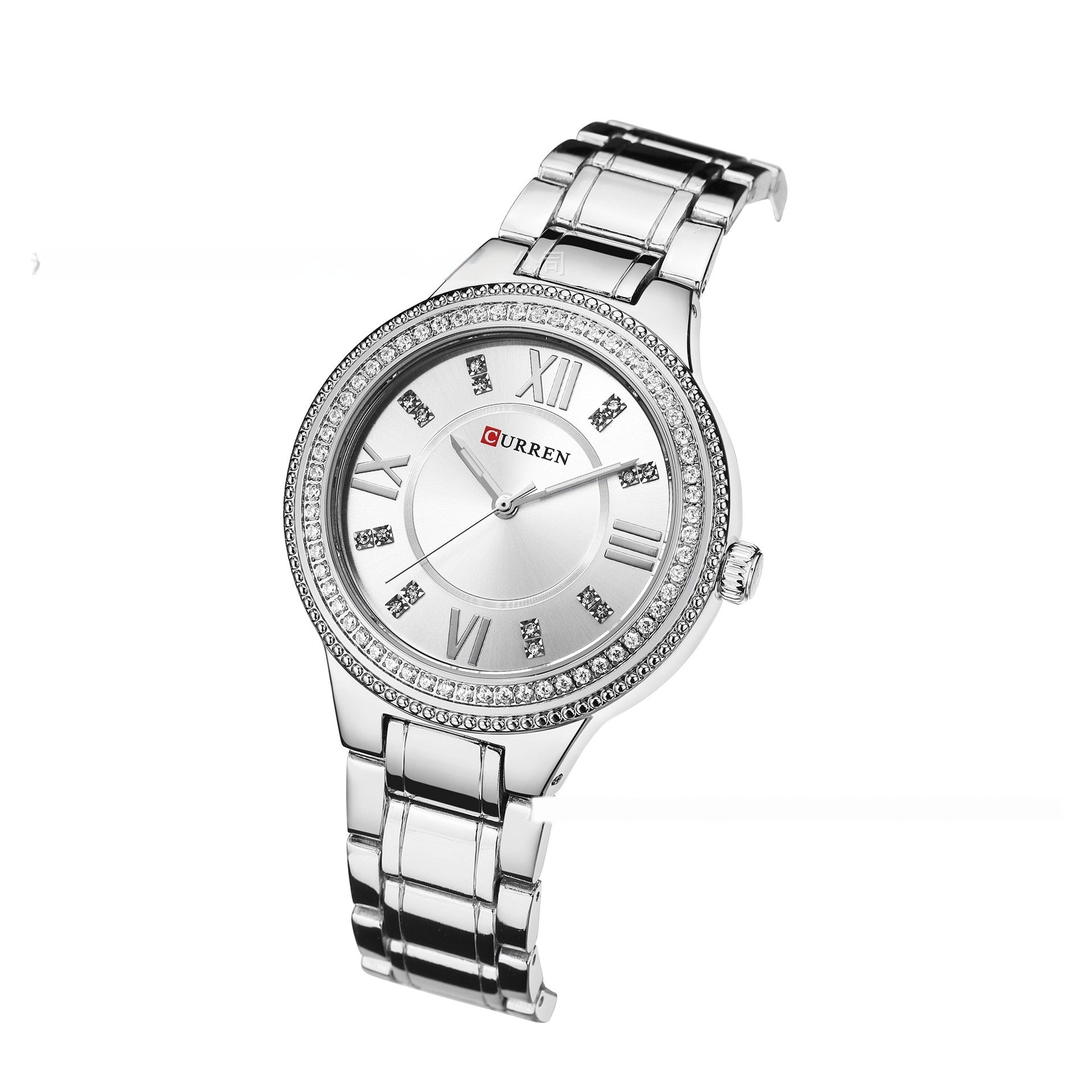 Women's Quartz Fashion Waterproof Diamond Steel Watch