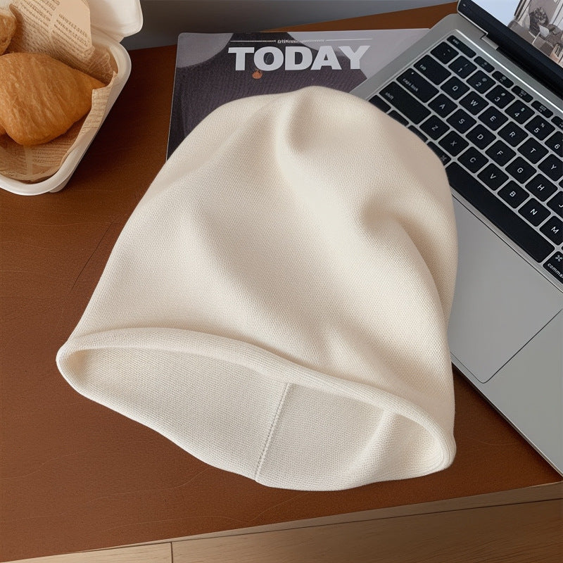 Stacking Hat Girl's Big Head Curling In Autumn And Winter