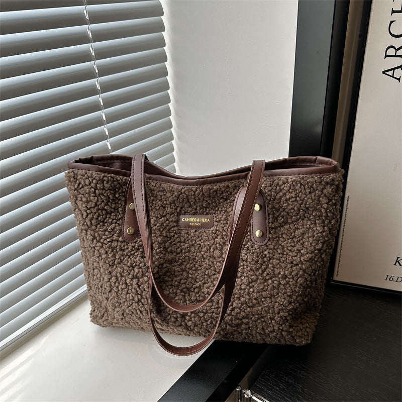 Fashionable Furry Versatile Shoulder Bag