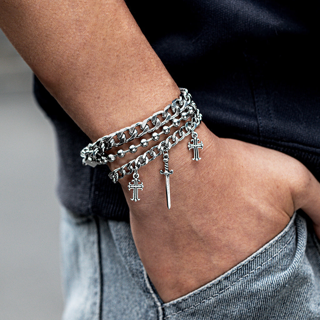 Men's Multi-layer Metal Chain Bracelet